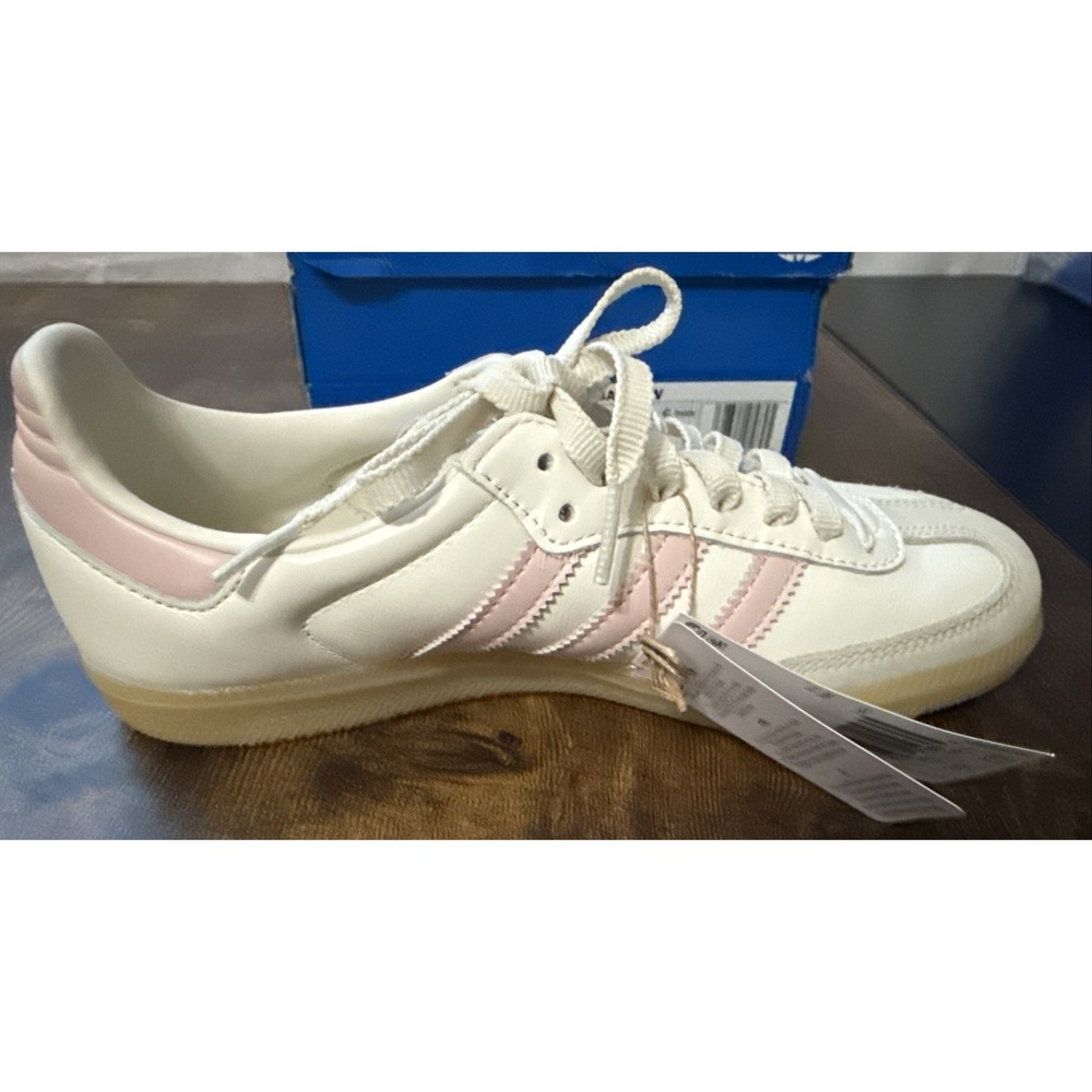 Adidas Samba OG W Women 7 Off White Sandy Pink New IH9059 Leather Sneakers - Picture 3 of 16